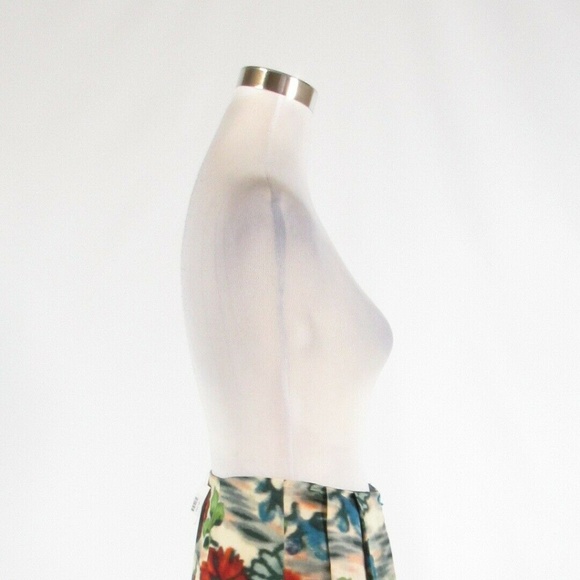 White red MALIPARMI pleated skirt IT40 6 - Picture 6 of 14